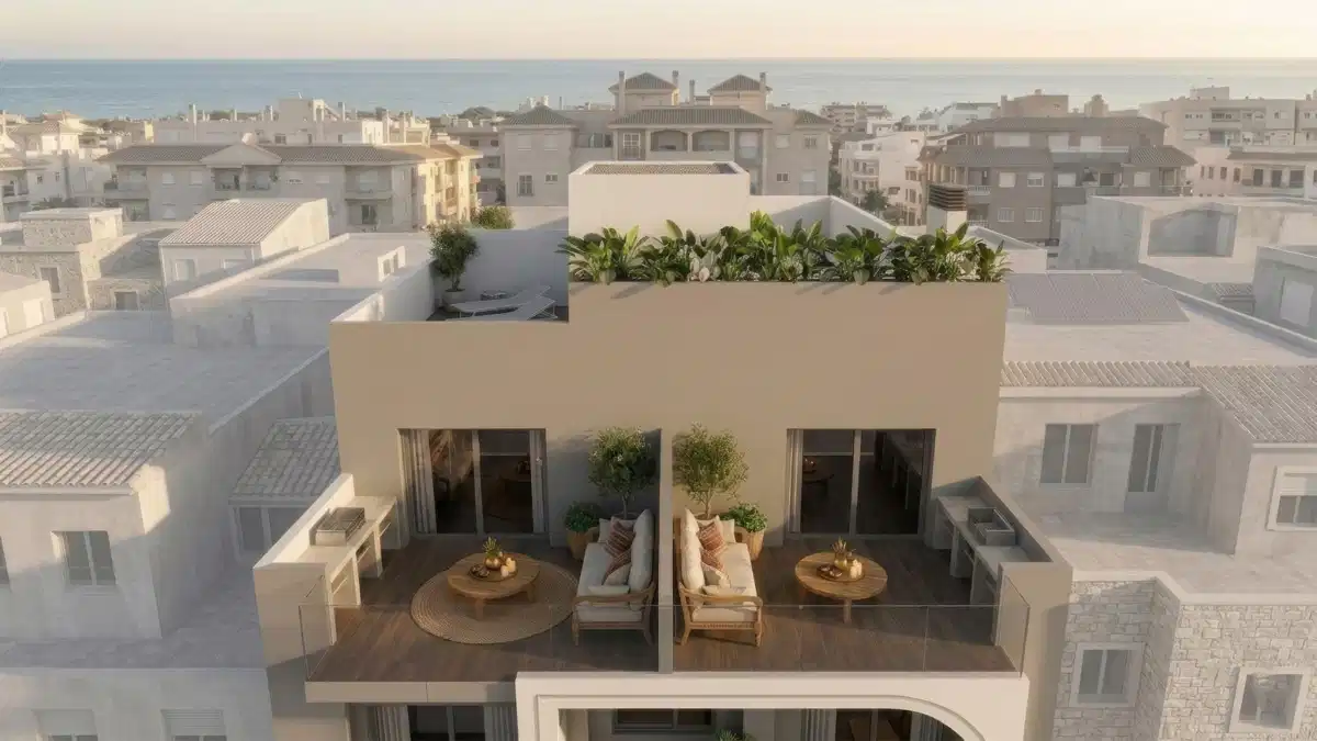 2-Bedroom, 1-Bathroom Modern Penthouse 600 Metres from the Beach in Central Guardamar del Segura