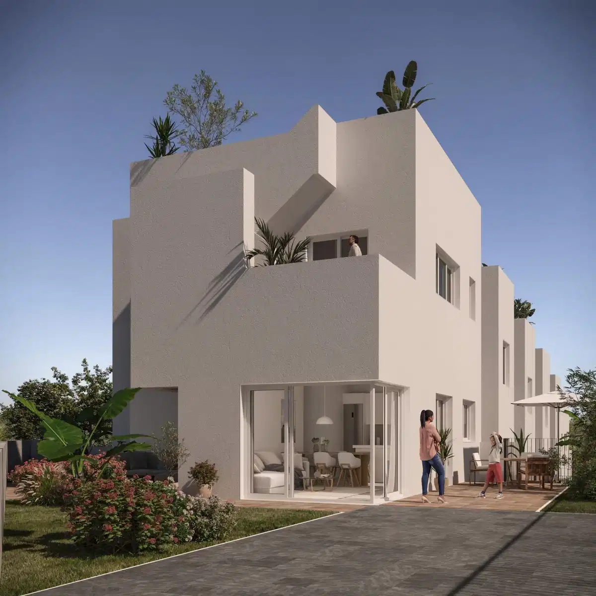 3-Bedroom, 2-Bathroom Semi-Detached Villas with Private Garden and Golf Views in Monforte del Cid