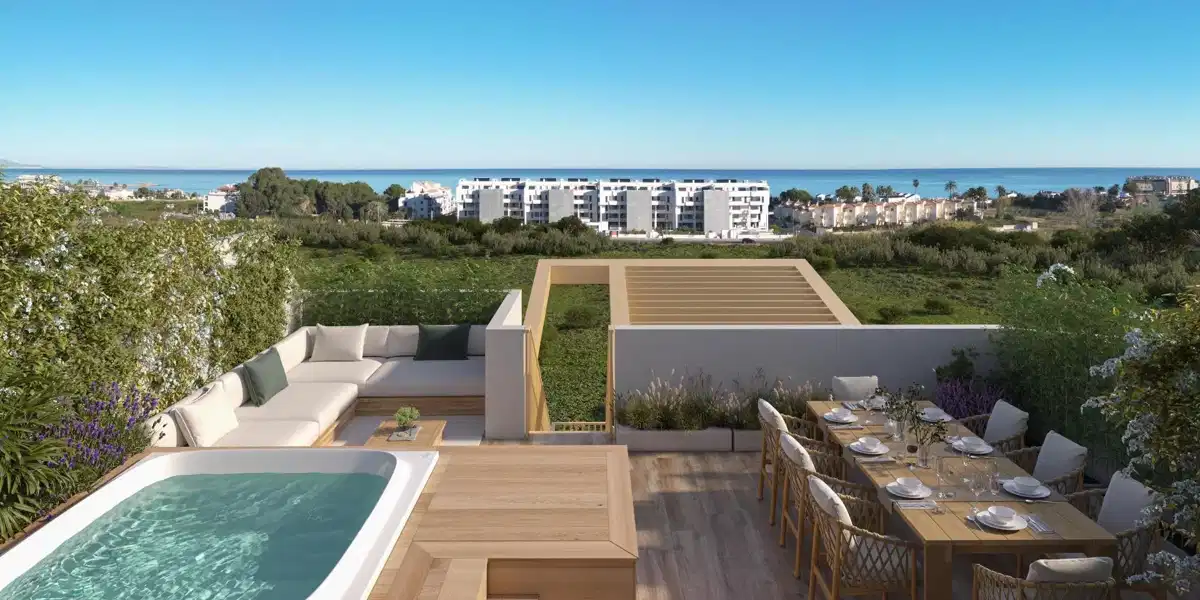 3-Bedroom, 2-Bathroom Penthouse with Expansive Terraces and Sustainable Features in El Vergel