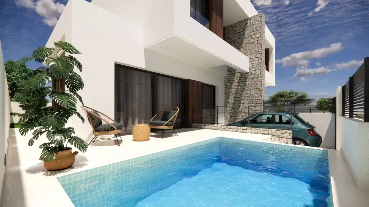 3-Bedroom, 3-Bathroom Modern Semi-Detached Villas with Private Pool and Garden in Dolores