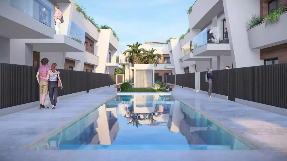 2-Bedroom, 2-Bathroom Modern Top Floor Bungalow with Solarium in Torre-Pacheco