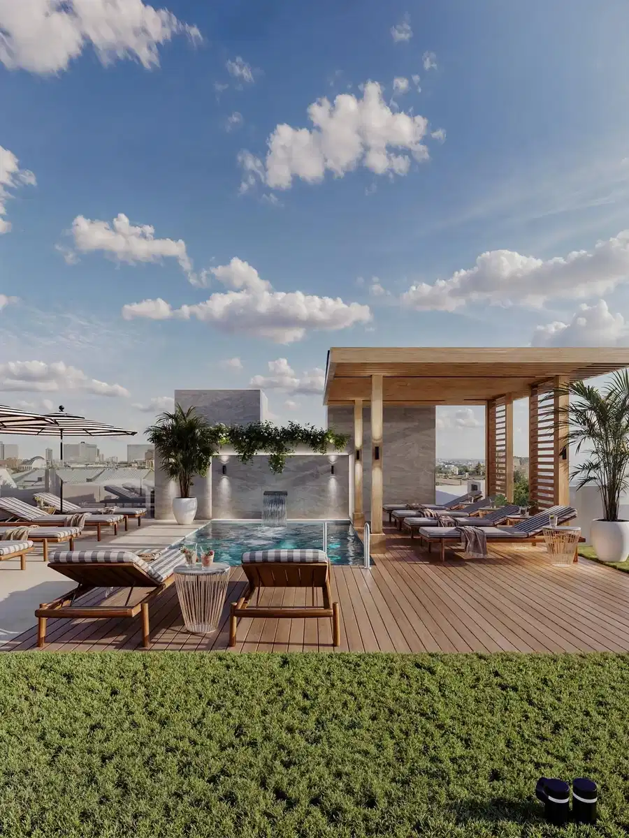 1-Bedroom, 1-Bathroom New Build Apartment with Rooftop Pool in Central Guardamar del Segura