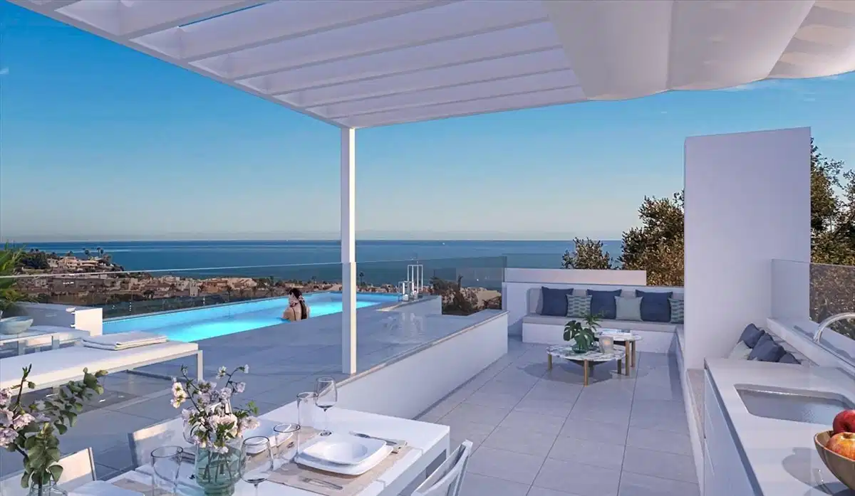2-Bedroom, 2-Bathroom Penthouse with Panoramic Sea Views in Las Lagunas de Mijas