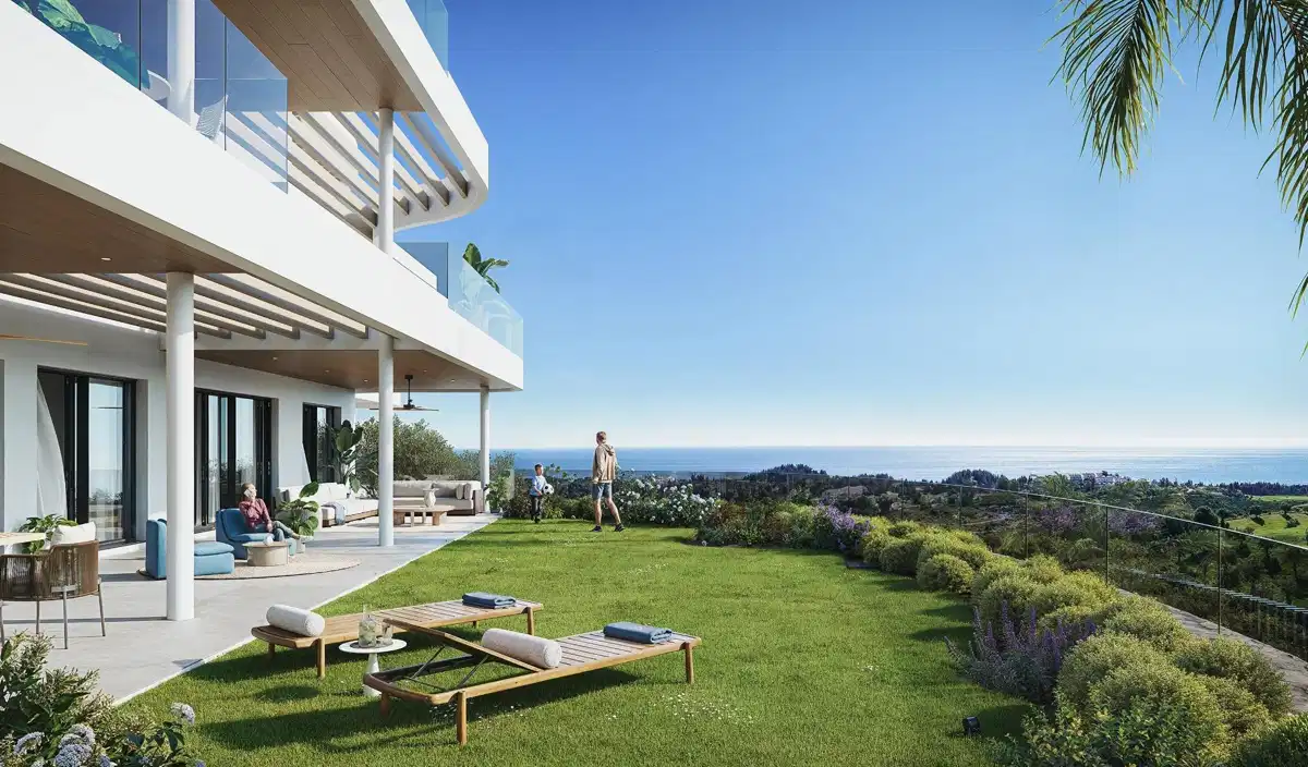 1-Bedroom, 1-Bathroom Luxury Ground Floor Apartment with Sea and Golf Views in Cerrado del Águila, Mijas