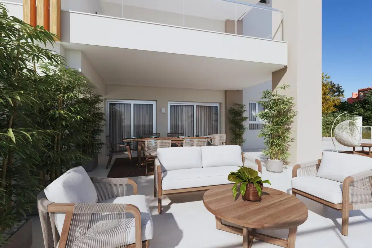 2-Bedroom, 2-Bathroom Sea View Ground Floor Apartment in Mijas with Modern Amenities