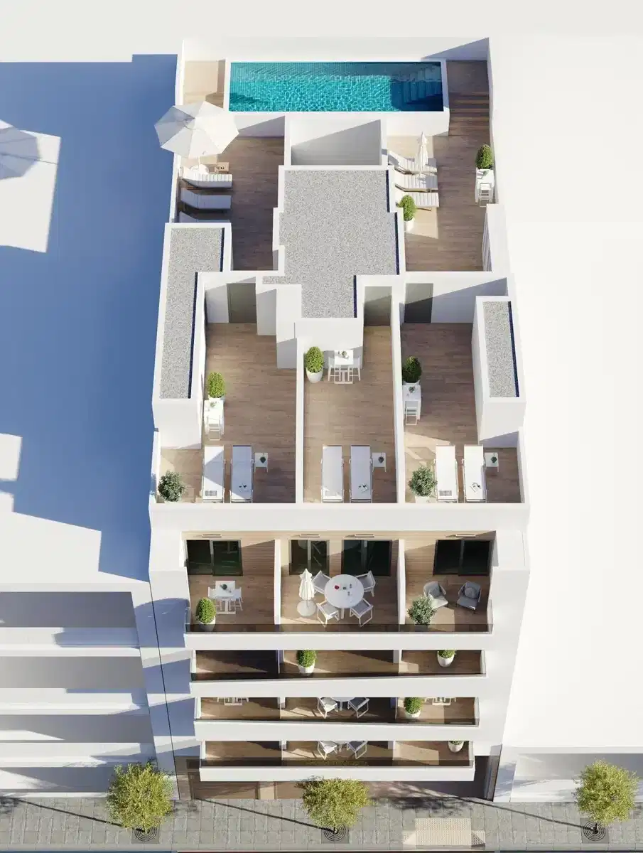 3-Bedroom, 2-Bathroom Penthouse with Spacious Terrace and Communal Pool in Central Torrevieja