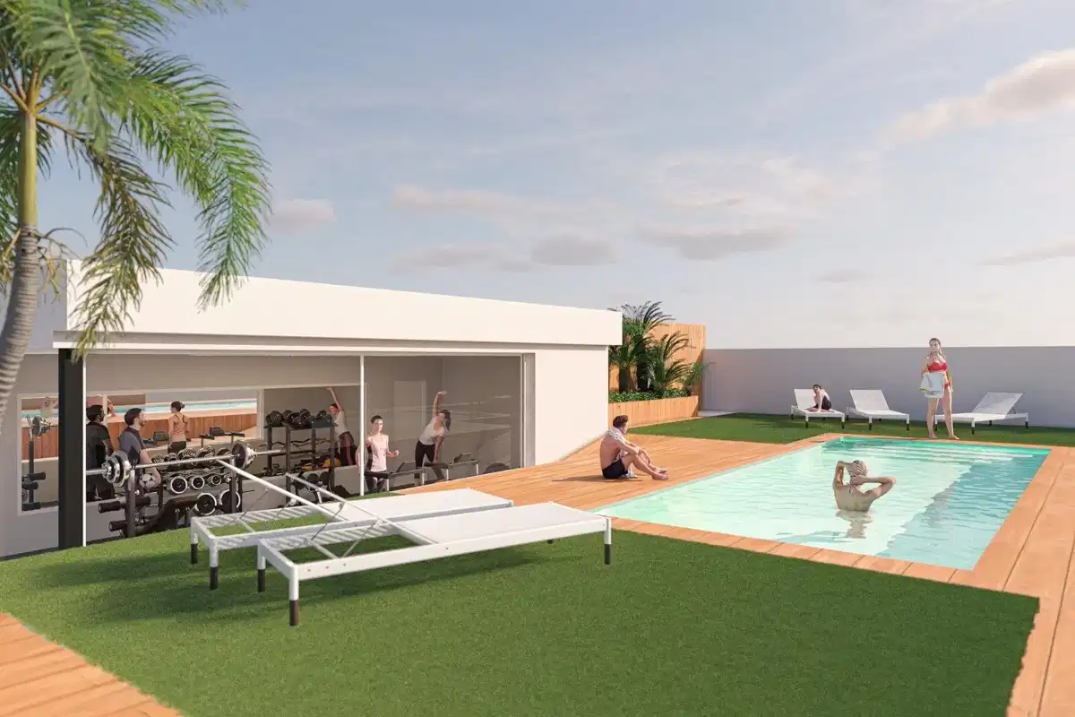 1-Bedroom, 1-Bathroom Modern Apartment with Rooftop Pool and Gym in Lo Pagan, San Pedro del Pinatar