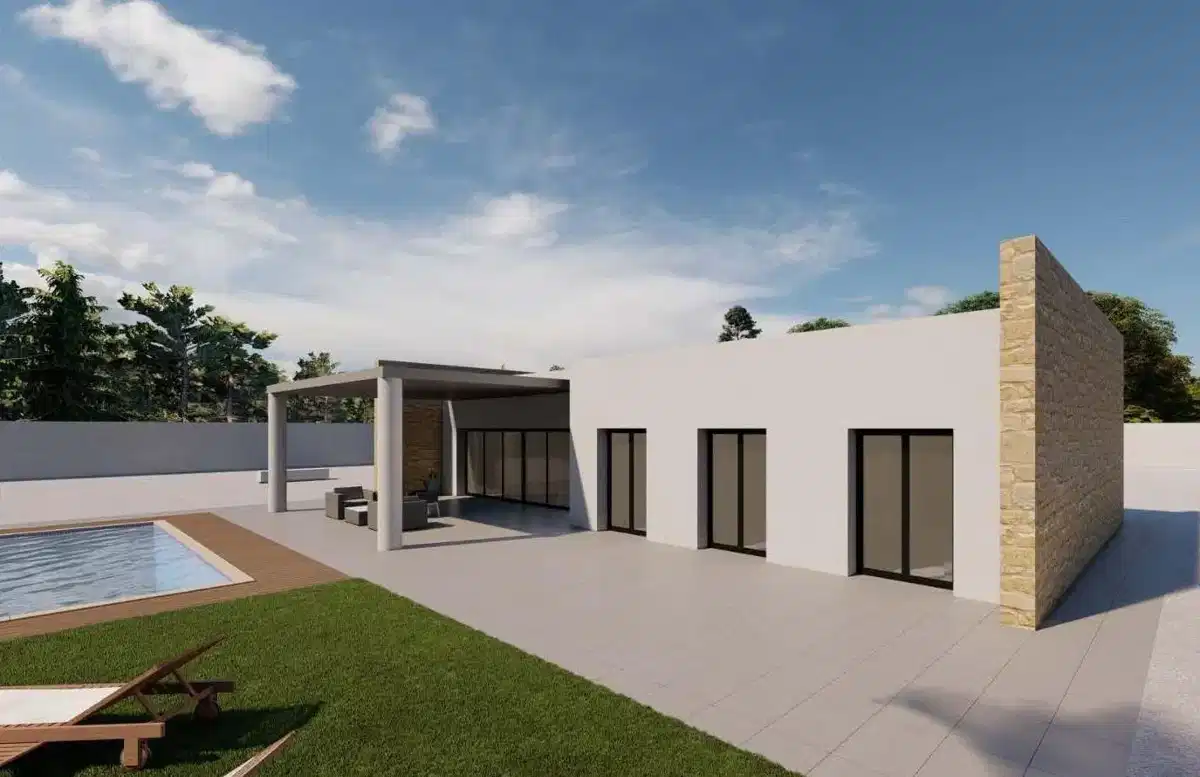 3-Bedroom, 2-Bathroom Modern Villa on Expansive Rural Plot Near Pinoso