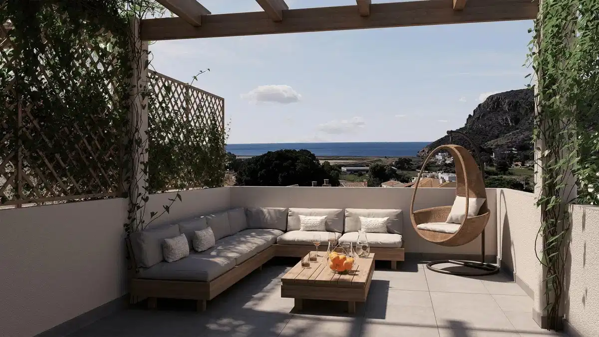 3-Bedroom, 1-Bathroom Townhouse with Panoramic Sea Views in Portman Bay