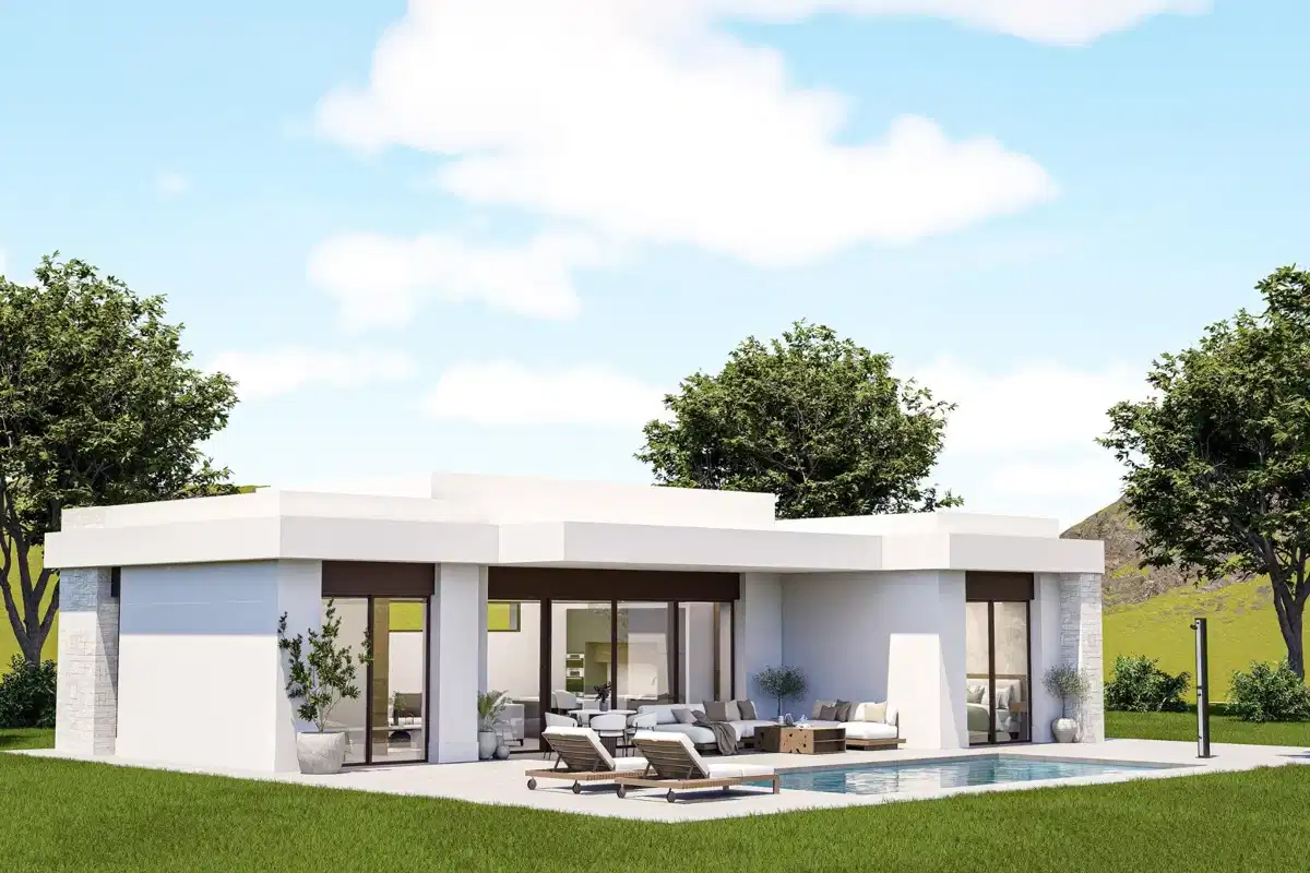 2-Bedroom, 2-Bathroom Customizable Villas in Pinoso with Private Pool and Energy Efficient Features