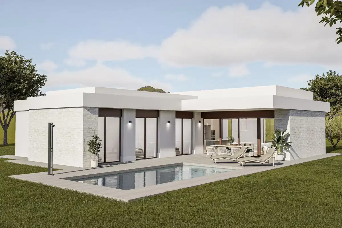 3-Bedroom, 2-Bathroom Custom Villas in Pinoso with Private Pool and Energy Efficient Features