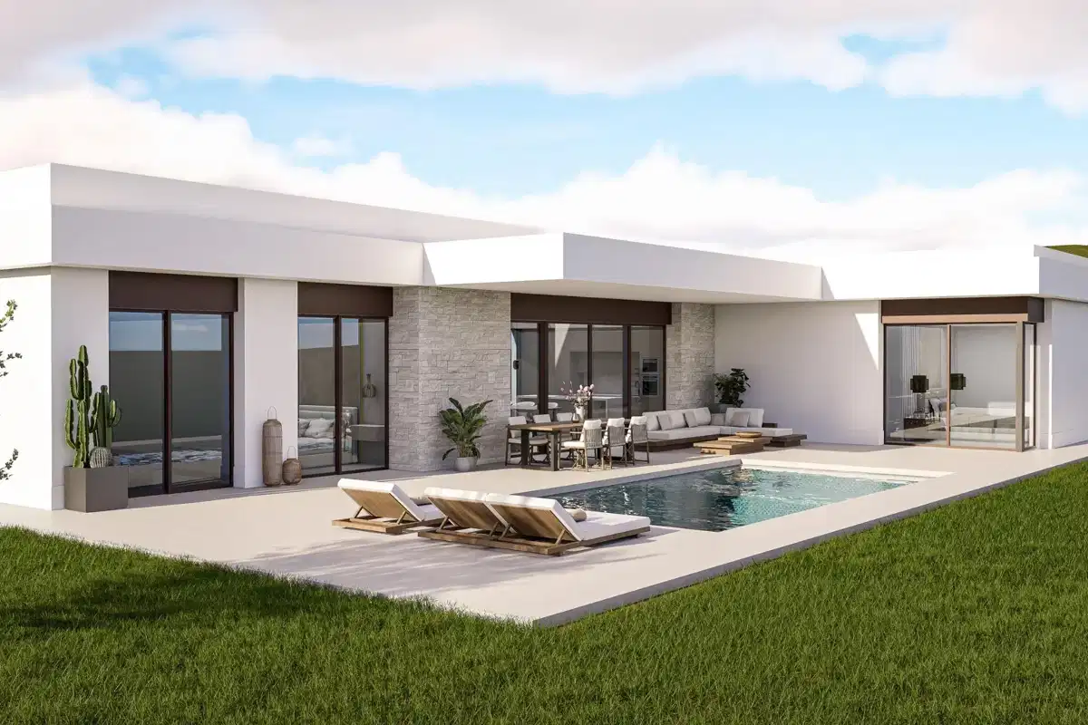 3-Bedroom, 2-Bathroom Custom Villas with Private Pool and Solar Panels in Pinoso, Alicante