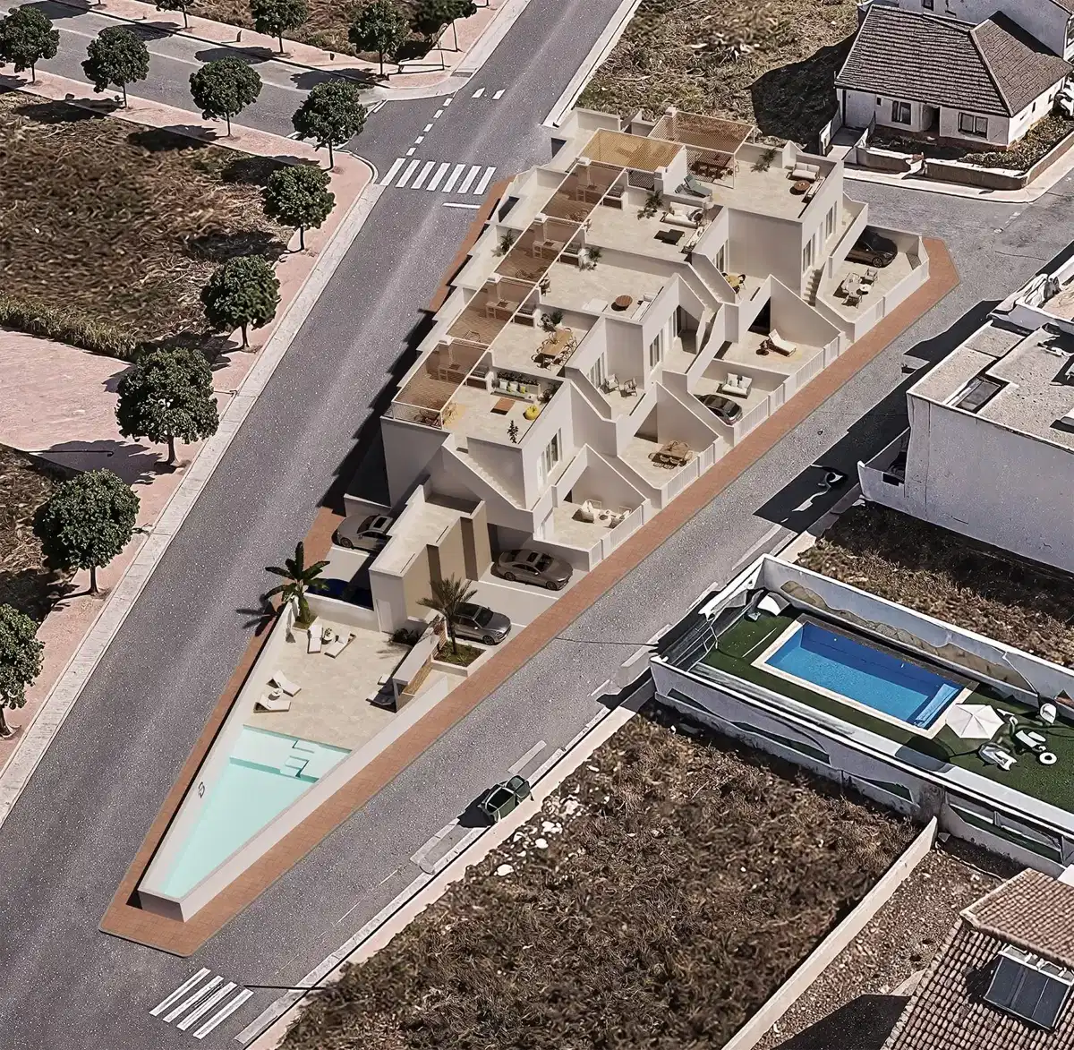 1-Bedroom, 1-Bathroom Modern Ground Floor Bungalow with Communal Pool Near the Beach in San Pedro del Pinatar