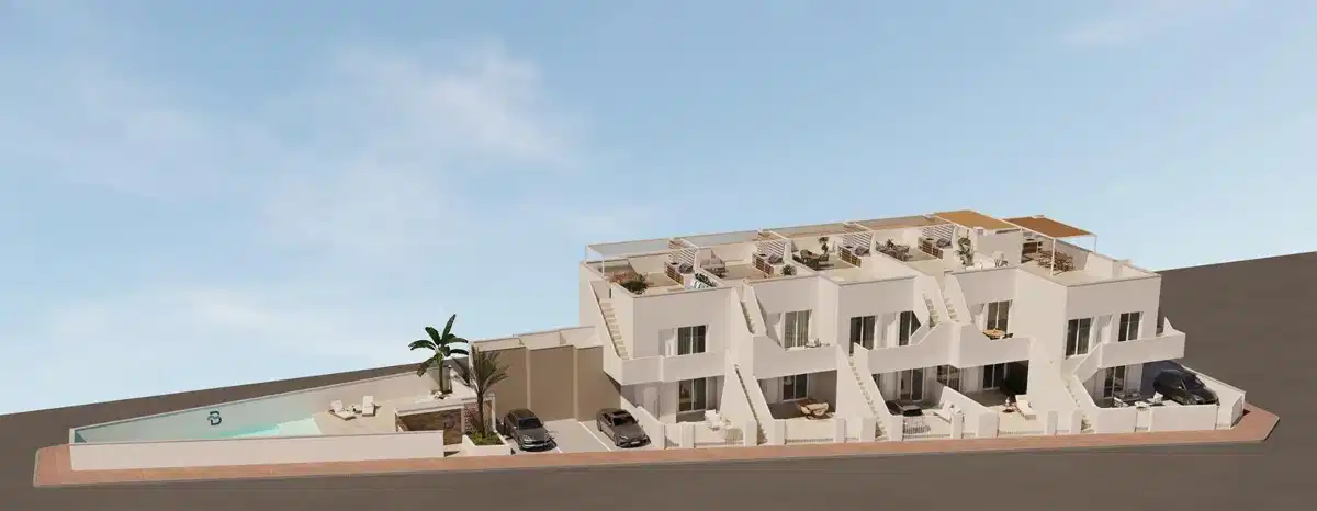 2-Bedroom, 2-Bathroom Modern Ground Floor Bungalow with Communal Pool Near the Beach in San Pedro del Pinatar