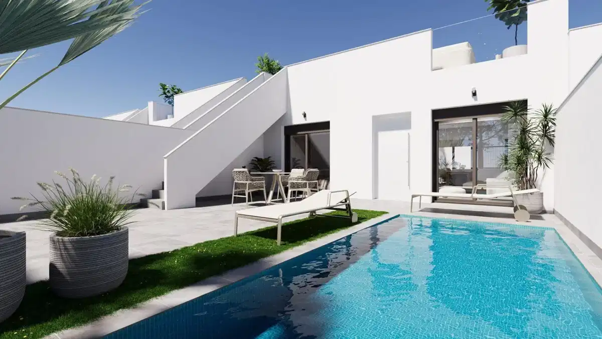 2-Bedroom, 2-Bathroom Modern Townhouse with Private Pool and Garden at El Alba Resort, Torre Pacheco