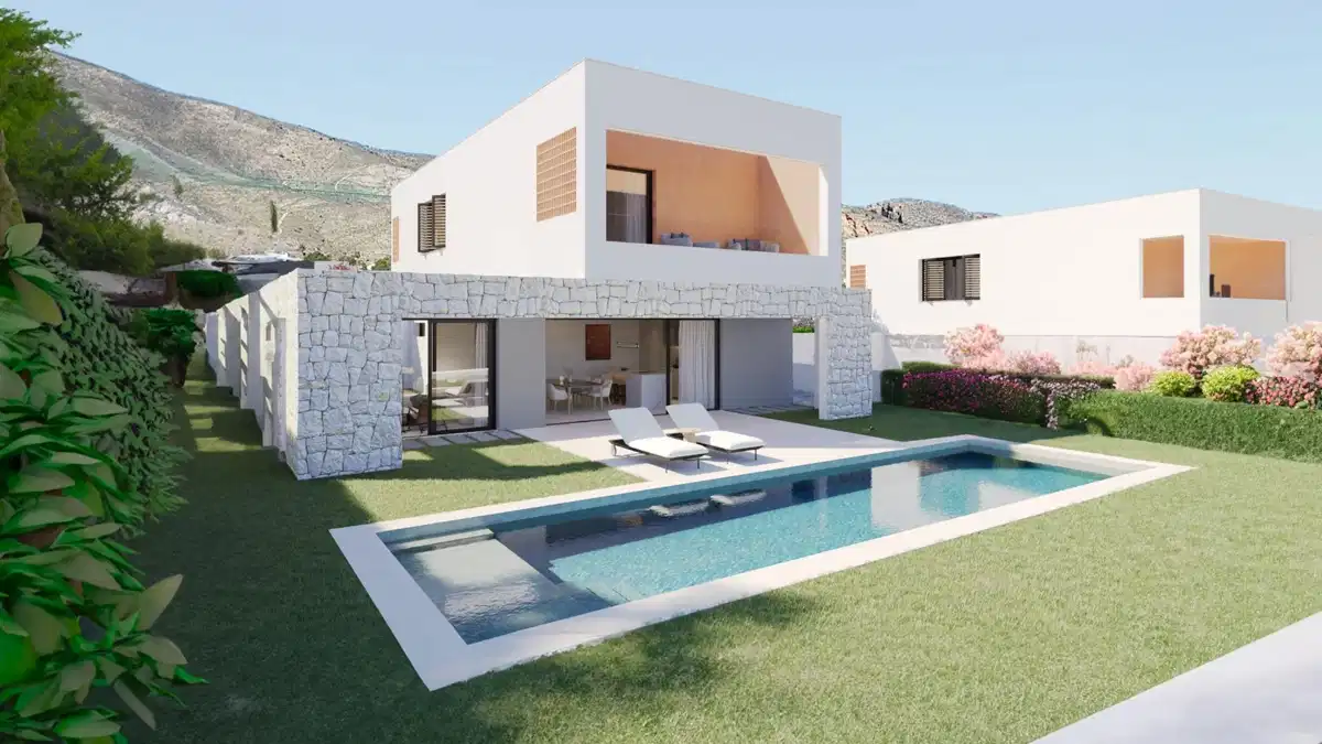 4-Bedroom, 3-Bathroom Contemporary Villas in Finestrat with Private Pool and Garden