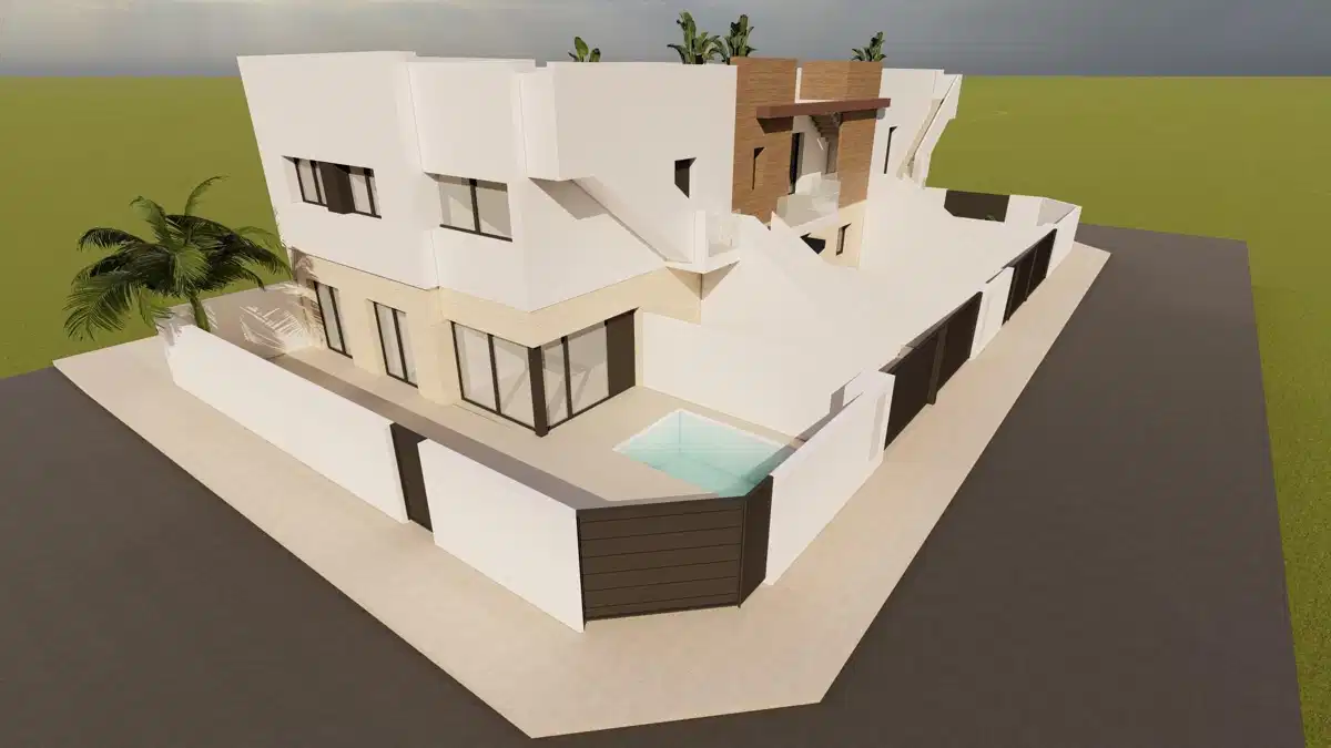 2-Bedroom, 2-Bathroom Top Floor Bungalow in Lo Pagan Near Beach and Marina