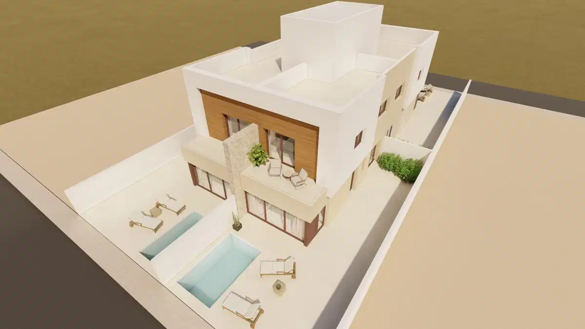 3-Bedroom, 3-Bathroom Modern Quad Villas with Private Pool in Santiago de la Ribera