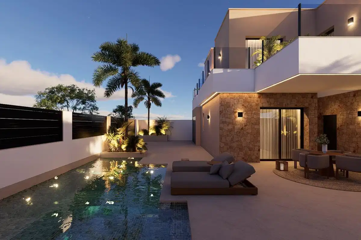 4-Bedroom, 4-Bathroom Luxury Villas in San Pedro del Pinatar Near Mar Menor
