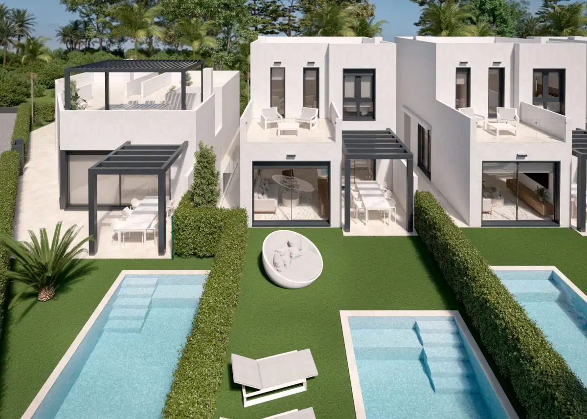 3-Bedroom, 3-Bathroom New Build Villas with Private Pool in Santa Rosalia Lake and Life Resort, Murcia