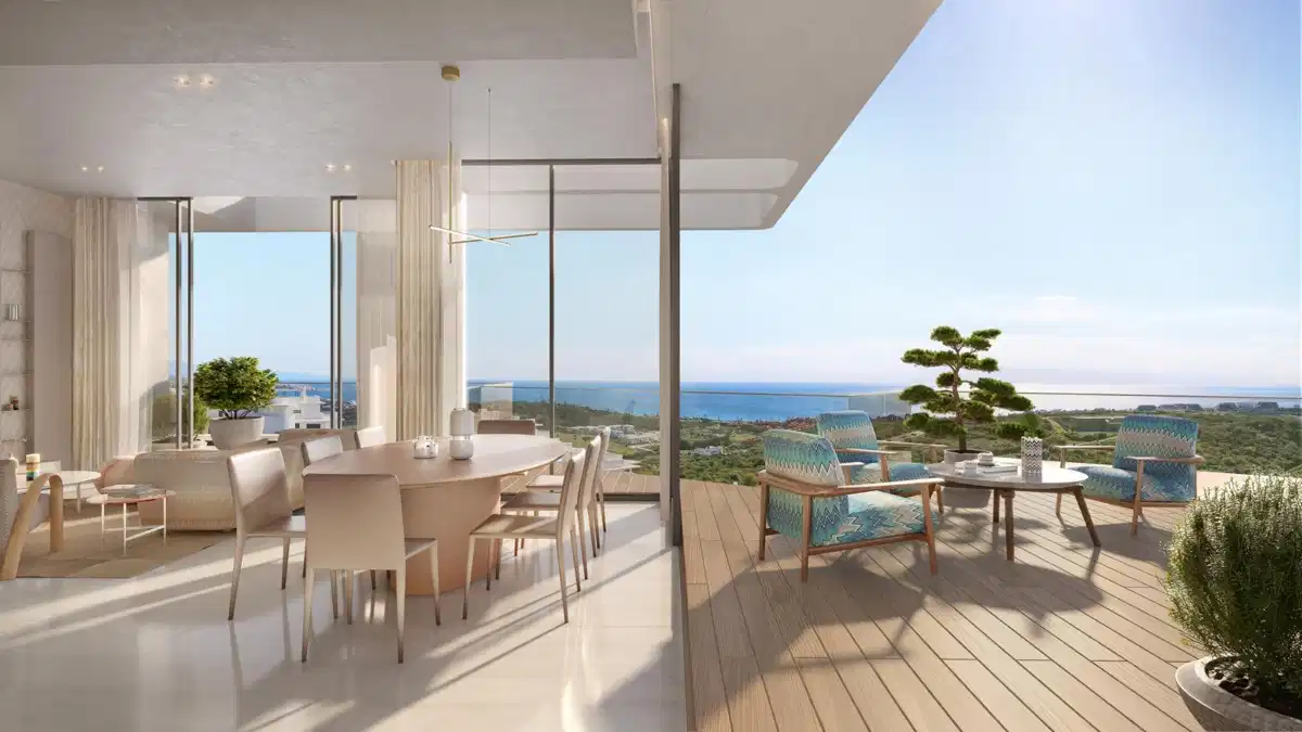4-Bedroom, 4-Bathroom Penthouse with Panoramic Coastline Views at Finca Cortesín