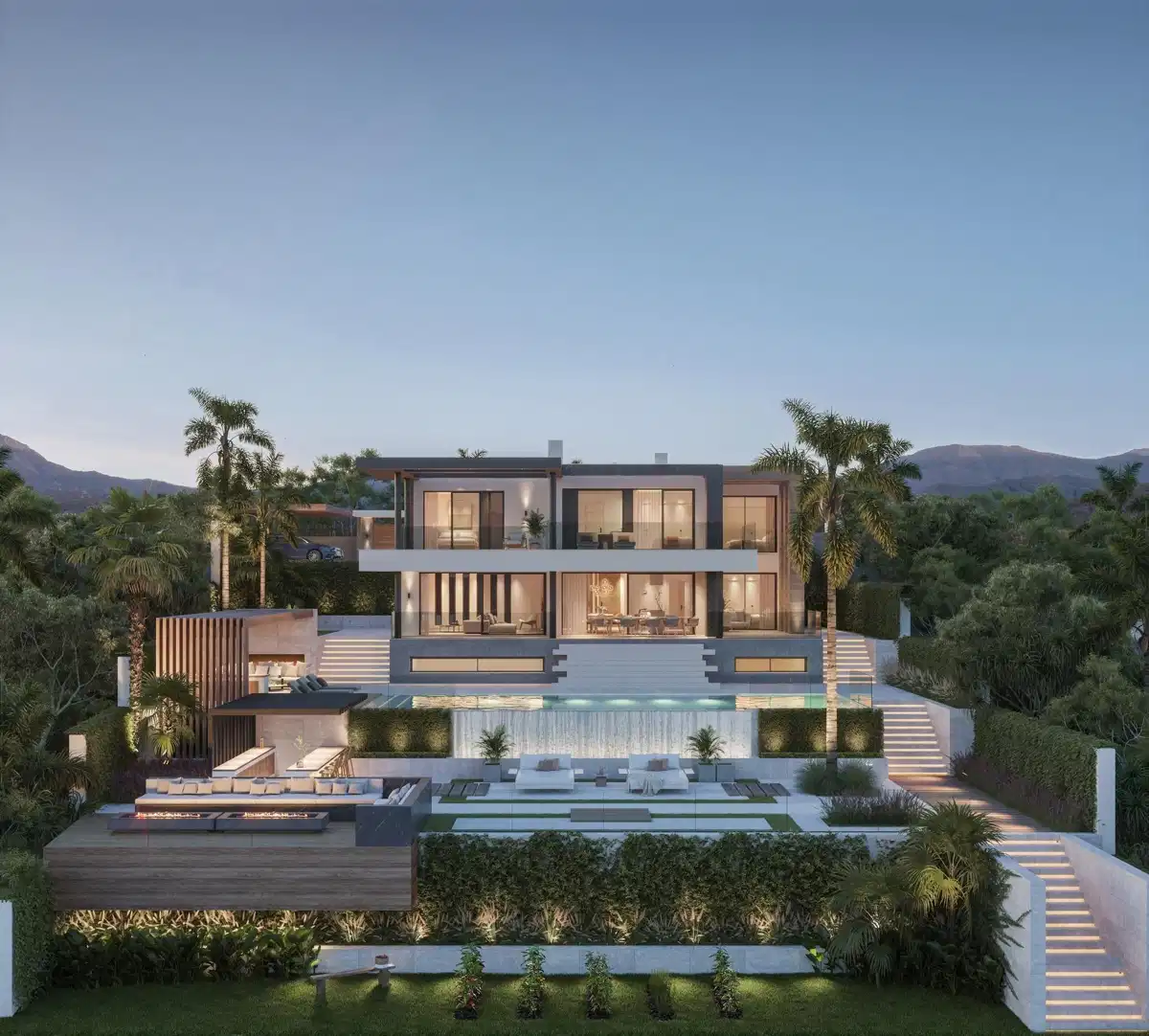 4-Bedroom, 4-Bathroom Luxury Villas with Panoramic Golf and Sea Views in Mijas