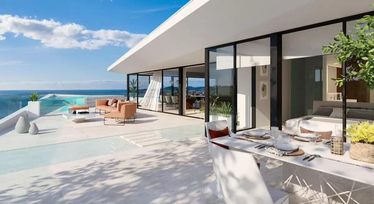 3-Bedroom, 4-Bathroom Penthouse with Panoramic Sea Views in El Higuerón