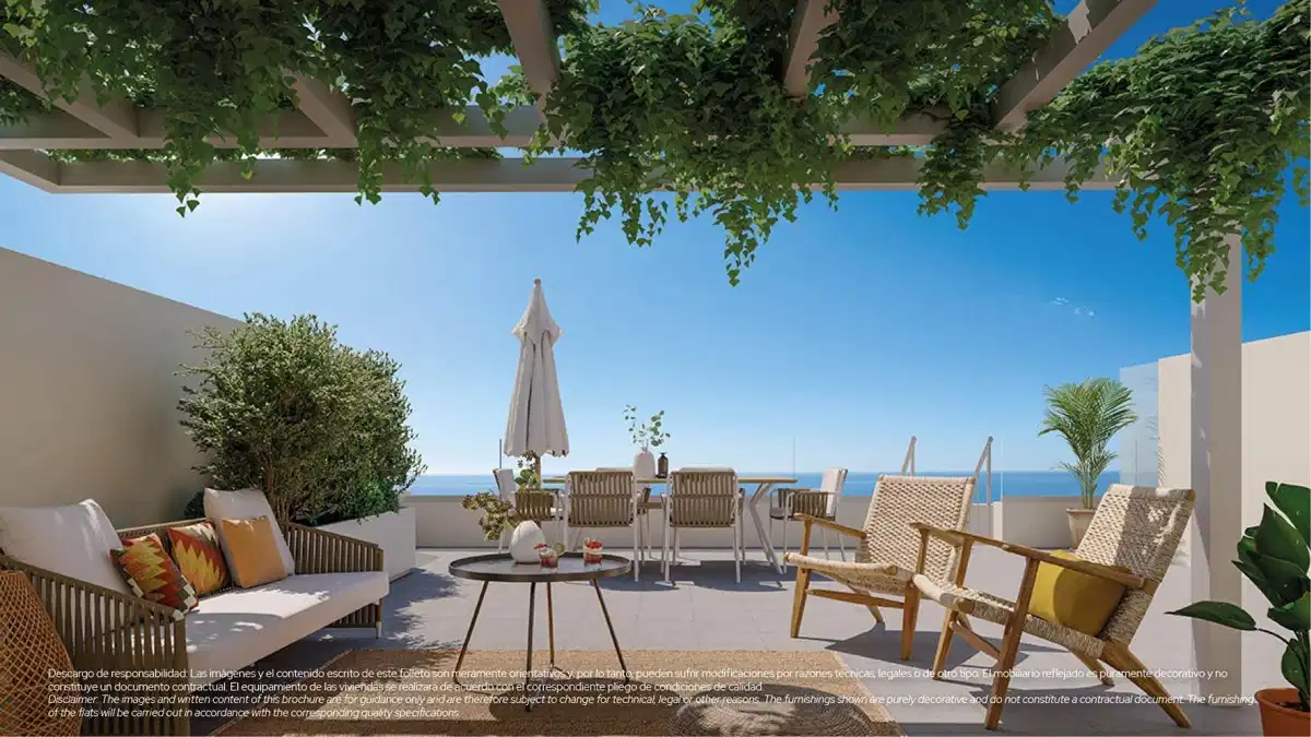 3-Bedroom, 2-Bathroom Penthouse with Panoramic Sea Views in Benalmádena Pueblo