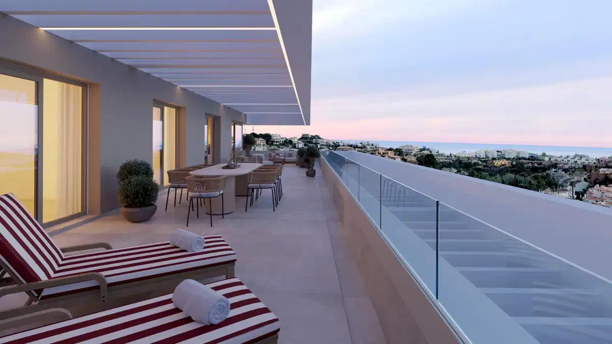 3-Bedroom, 2-Bathroom Penthouse with Expansive Terraces and Resort-Style Amenities in Riviera del Sol