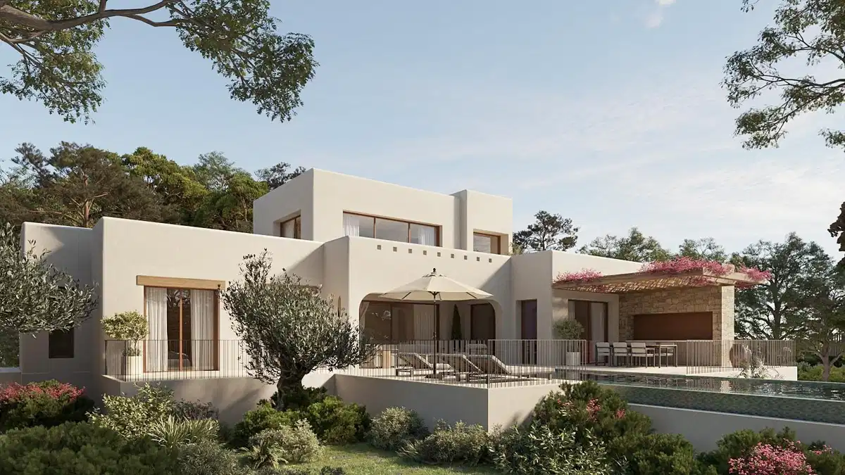 3-Bedroom, 3-Bathroom Luxury Ibizan Style Villa with Sea Views in La Fustera, Benissa Costa