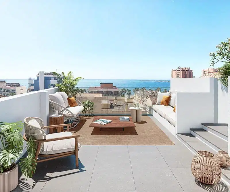 2-Bedroom, 1-Bathroom Town House with Sea Views in La Malagueta, Malaga