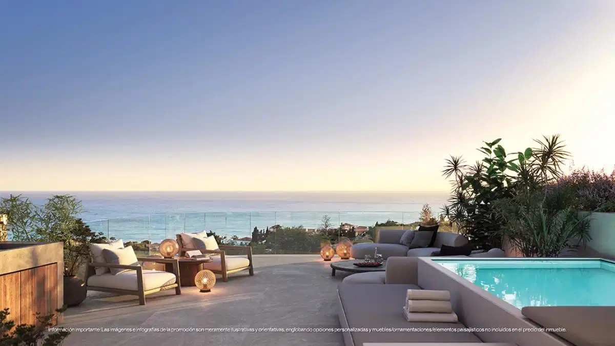3-Bedroom, 3-Bathroom Luxury Townhouses with Sea Views and Private Pools in Las Lomas del Higuerón