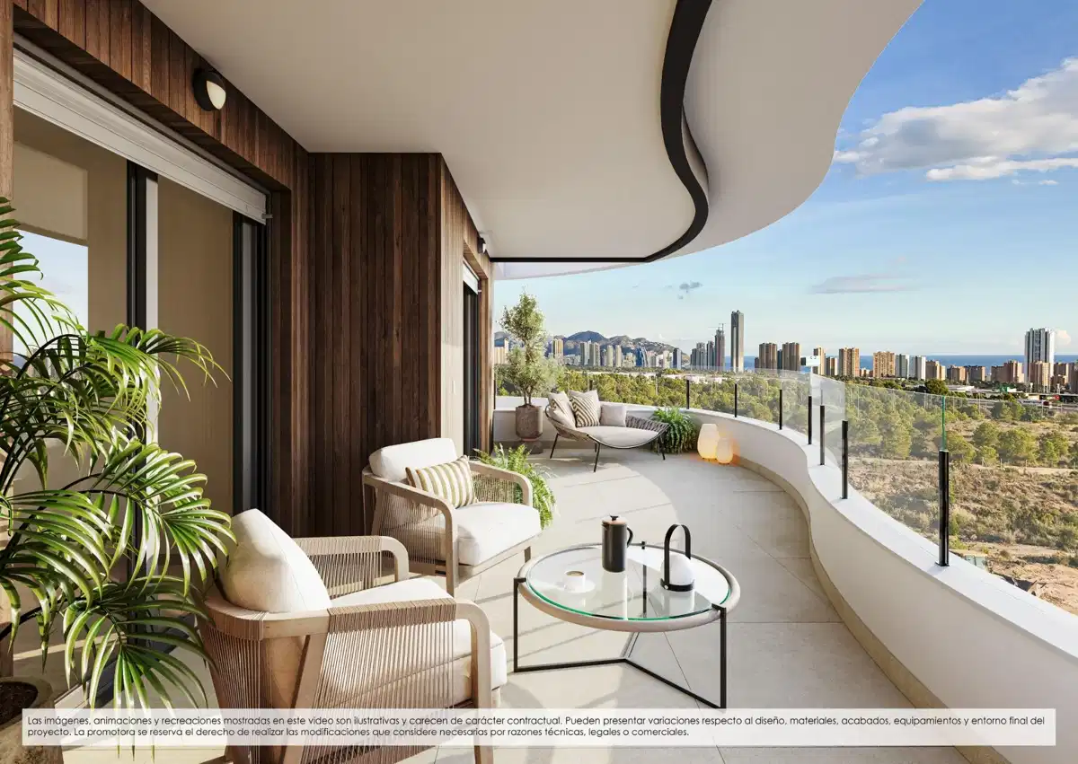 2-Bedroom, 2-Bathroom Apartment with Sea Views and Resort Amenities in Finestrat